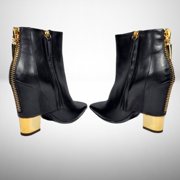 Giuseppe Zanotti Black Leather Shark Tooth Pointed Toe - Size: 38 - Picture 9 of 14